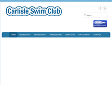 Tablet Screenshot of carlisleswimclub.com